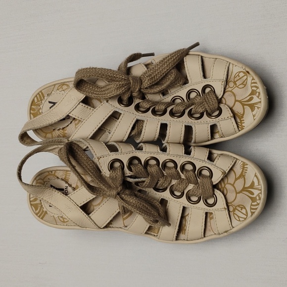 Fly London Yito Leather Gladiator Wedge - Picture 1 of 10